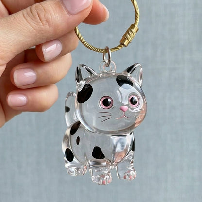 Pet Hair Keepsake Pendant / Keychain (Cat Version)