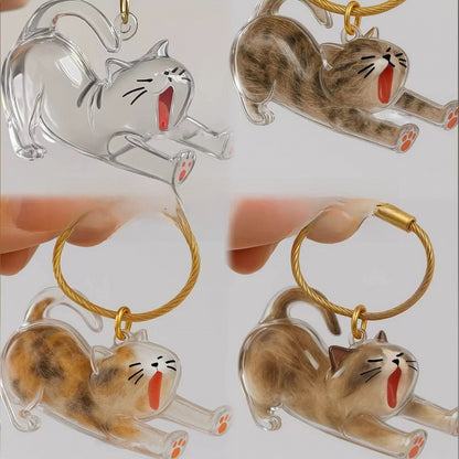 Pet Hair Keepsake Pendant / Keychain (Cat Version)