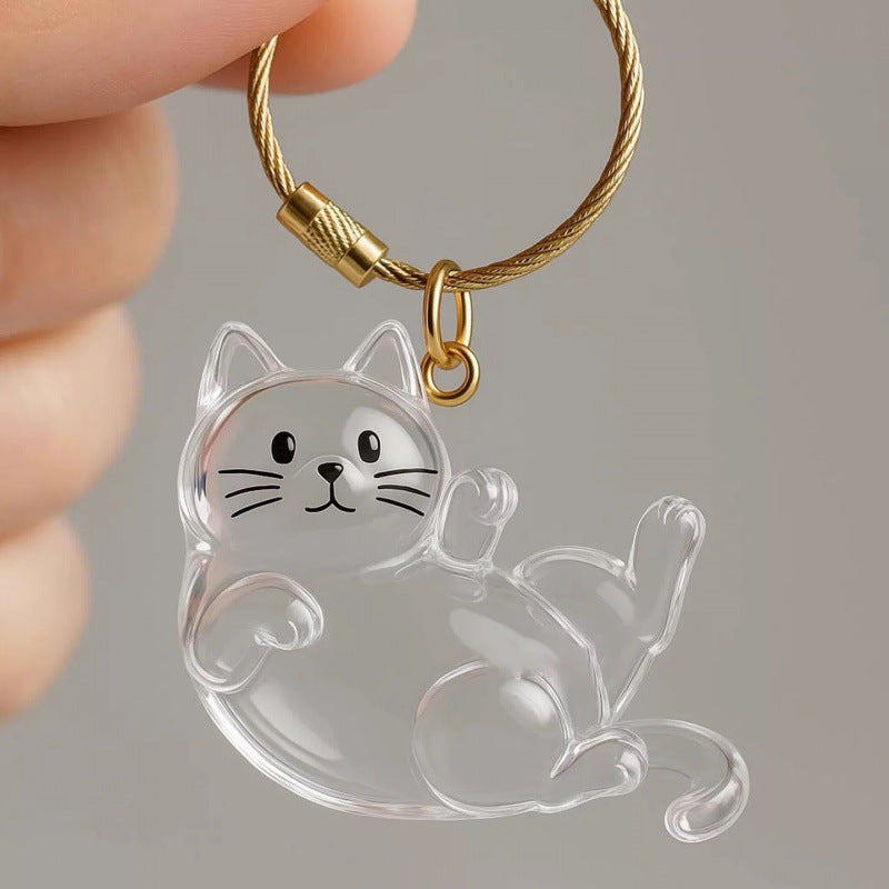 Pet Hair Keepsake Pendant / Keychain (Cat Version)