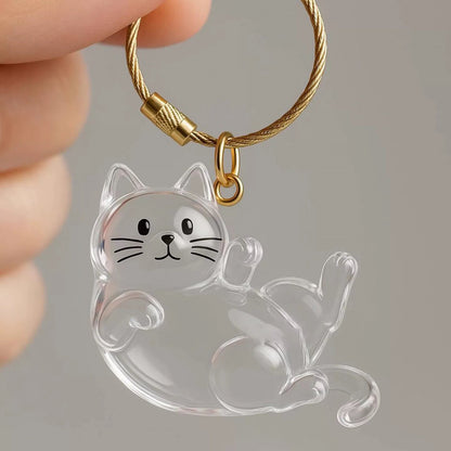 Pet Hair Keepsake Pendant / Keychain (Cat Version)