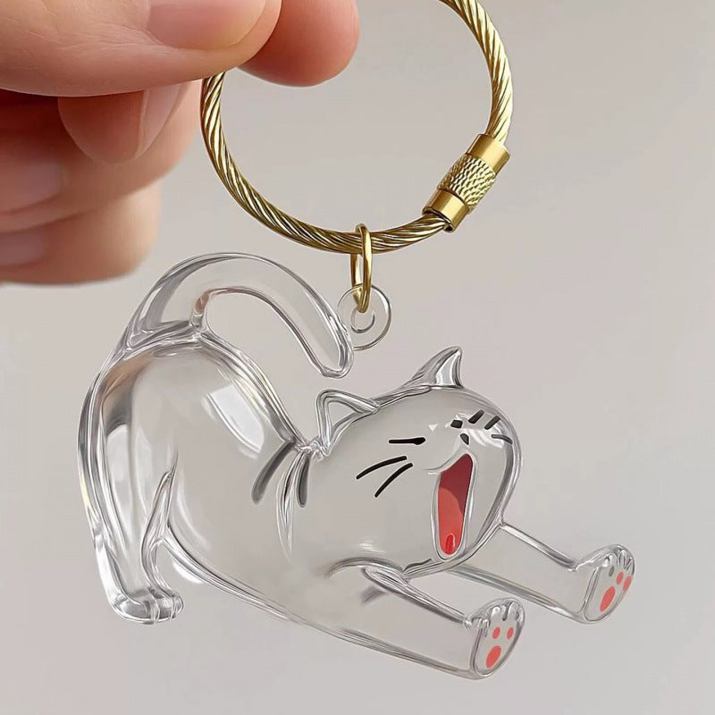 Pet Hair Keepsake Pendant / Keychain (Cat Version)